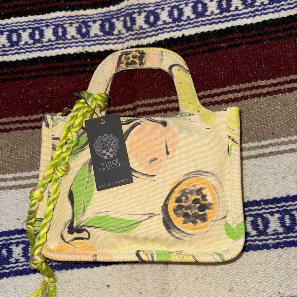 Vince Camuto Artistic Lemon Canvas Tote